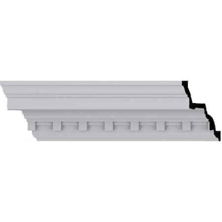 Ekena Millwork 7 7/8"H x 6 3/8"P x 10 1/8"F x 94 1/2"L Dentil Crown Moulding MLD08X06X10DE